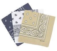 Laciteinterdite Set of 3 Paisley Bandanas for Men and Women, 57 x 57 cm - Multicolour - One size