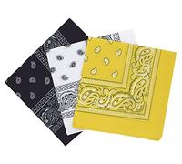 Laciteinterdite Set of 3 Paisley Bandanas for Men and Women, 57 x 57 cm - Multicolour - One size