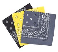 Laciteinterdite Set of 3 Paisley Bandanas for Men and Women, 57 x 57 cm - Multicolour - One size
