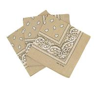 Laciteinterdite Set of 3 Paisley Bandanas for Men and Women, 57 x 57 cm One Size beige