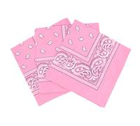 Laciteinterdite Set of 3 Paisley Bandanas for Men and Women, 57 x 57 cm One Size Pink