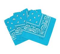 Laciteinterdite Set of 3 Paisley Bandanas for Men and Women, 57 x 57 cm One Size turquoise