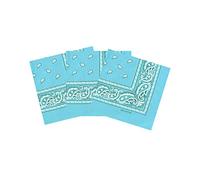 Laciteinterdite Set of 3 Paisley Bandanas for Men and Women, 57 x 57 cm - Turquoise - One size