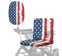 LACIYISON American Flag Pattern Electric Wheelchair Seat Covers 250th Anniversary Professional Mobility Scooter Seat Cover Mobility Scooter Cover for Electric Wheelchairs, Elderly Disable