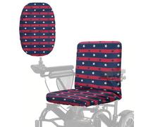 LACIYISON American Flag Stripe Print Mobility Scooter Seat Cover 250th Anniversary Electric Wheelchair Seat Cover Stretch Protector Accessories from Sun Rain for Electric Wheelchairs Mobility Scooter