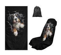 LACIYISON Bernese Mountain Dog Print Car Seat Towel Covers for Front Seats Washable Universal Fit Front Seat Cover Portable Running Towel, Yoga Mat, Swimming Towels, Picnic Mat
