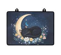 LACIYISON Cat Moon Star Daisy Butterfly Print Cooktop Cover Multi-purpose Stove Top Cover Flat RV Range Stovetop Protector Universal Dish Drying Mat with Hanging Loops for Kitchen Decoration