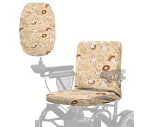 LACIYISON Corgi Paws Doughnut Print Mobility Scooter Seat Covers Electric Wheelchairs Mobility Scooter Cover with Elastic Band Design Durable Electric Wheelchair Protector Form Sun Rain