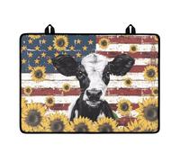 LACIYISON Cow Sunflower American Flag Print Cooktop Cover Reusable Stove Top Covers for Electric Countertop Heat Resistant Cooktop Protector Portable Dish Drying Mat for Kitchen Countertop Protector