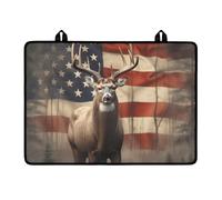 LACIYISON Deer American Flag Pattern Electric Oven Stove Insulation Mat Glass Stove Countertop Cover Kitchen Essentials Anti-slip Protects Countertops Easy to Clean for Protecting Cookware
