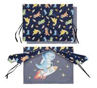LACIYISON Dinosaur Planet Star Print Car Window Shades Car Sun Shade 2 Layers Cars Side Windows Curtain Magnetic Back Window Curtain 19.7 x 27.6 Inches Auto Interior Accessories, 2 Pack