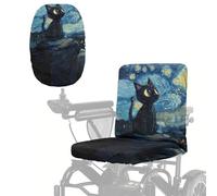 LACIYISON Galaxy Cat Print Mobility Scooter Seat Covers Electric Wheelchairs Mobility Scooter Cover with Elastic Band Design Durable Electric Wheelchair Protector Form Sun Rain