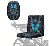 LACIYISON Galaxy Dreamcatcher Butterfly Print Mobility Scooter Seat Cover for Elderly Disable Wheelchair Protector Durable Heavy Duty Accessories with Elastic Band, Easy to Install