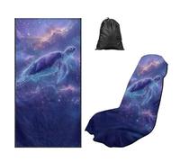 LACIYISON Galaxy Turtle Print Car Seat Towel Cover Easy to Install Sweat Car Seat Protector for SUV Sedan Truck Athletic Running Towel for Summer Gym, 2 Pack