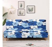 LACIYISON Hibiscus Print Sofa Cover Stain Resistant Durable Furniture Protector with Elastic Bottom Large Couch Chair Cover Comfortable Sofa Slipcover for Pets Kids