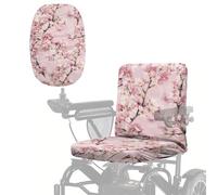 LACIYISON Pink Cherry Blossom Butterfly Print Electric Mobility Scooter Seat Covers Wheelchair Seat Cover for Elderly Disable Professional Mobility Scooter Accessories from Sun, Rain, Dust, Dirty