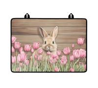 LACIYISON Rabbit Tulip Wood Pattern Glass Stove Top Cover Anti-Slip Stove Cover for Gas Stove Foldable Cooktop Covers for Electric Ceramic Top Electric Stove Top Cover for Home Kitchen Décor