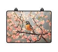 LACIYISON Robin Cherry Blossom Pattern Electric Oven Stove Insulation Mat Glass Stove Countertop Cover Kitchen Essentials Anti-slip Protects Countertops Easy to Clean for Protecting Cookware