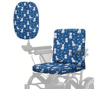 LACIYISON Westie Bone Paws Print Electric Wheelchairs Mobility Scooter Covers for Elderly, 35 x 18 Inches Protector Accessories Cover for Electric Wheelchairs Mobility Scooter