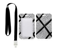 Lack and White Basketball ID Badge Holder with Black Lanyard, Card Holder Lanyard, Vertical Cards Protector for Women, Vertical ID Cards Protector for Nurse, Nurse Essentials Work Essentials