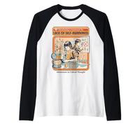 Lack of Self Awareness Vintage Science Sarcasm Graphic Raglan Baseball Tee