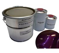 Lackpoint 1 Litre Set 2K Car Paint Dark Purple Metallic No Clear Lacquer