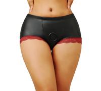 Lacnuopao Strap on Underwear Harness, Strapless Strap on Boxer Brief Panties, Black, Large