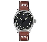 Laco 1925 Men's Automatic Watch with Black Dial Analogue Display and Brown Leather Strap 861688