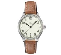 Laco Marineuhr Valencia 862090 Women's and Men's Watch, Brown Leather Strap, Sapphire Glass, Diameter 39 mm, Miyota 821 A/8217 Automatic with Case, Strap.