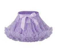 LACOFIA Baby Girl Tutu Skirt Toddler Ruffle Layered Tulle Skirt Princess Tutu Pettiskirt Party Dance Bubble Mini Skirt Purple XS 0-12 Months