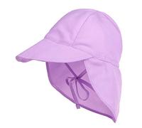 LACOFIA Baby Sun Protection Beach Hat Toddler Super Soft Adjustable Flap Cap Kids Summer Visor Cap Purple 6-18 Months