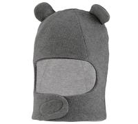 LACOFIA Baby Winter Warm Hat Hooded Scarf Toddler Boys Beanie Earflap Caps Knit Kids Windproof Hood Bear Hat with Ears Dark Gray 6-12 Months S