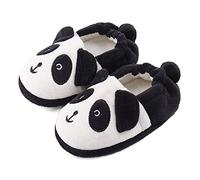 LACOFIA Toddler Slippers Kids House Shoes Children Winter Warm Plush Slippers with Anti-Slip Rubber Sole