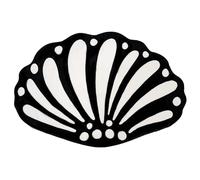Lacomfy Ocean Shell Kids Rug Accent Seashell Bathroom Rug Super Soft Absorbent Black Seashell Floor Carpet Chic Kids Area Rug for Bedroom Living Room Dining Room, 3.3x4.9 Ft