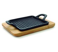 Lacor 25875 Magma Mini Square Grill Pan, 19.5 x 14 x 1.7 cm, Black