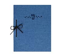 LACOR 28393 Marisa Collection 28393-Menu Holder Made Bound with Leather Cord, Heat Sealed in Blue, 19x23'5cm (A5), Telflex