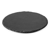 Lacor 61070 Round Slate Tray, 20 x 5 x 2 cm, Black