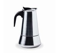 LACOR - 62036 - Milan Italian Coffee Machine, Express Coffee Machine, 18/10 Stainless Steel, All fire Safe Including Induction, Dishwasher Safe, Capacity 6 Cups, Glossy Surface