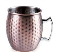 LACOR - 62185 - Moscow Mule Mug, Cocktail Cup, Moscow Mule Cocktail, Selfie Handle, Vintage Design, Matte Copper Coating, 18/10 Stainless Steel, 480 ml