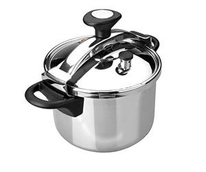 Lacor 8 LTS. Classic Bridge Pressure Cooker, Silver, One Size | Made of food grade stainless steel; high corrosion resistance and daily wear in the kitchen