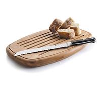 Lacor Oval Bread Cutting Board Bambu 40X27X3Cm, Wood, Beige, 27 x 40 x 3 cm