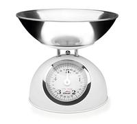 Lacor Retro Kitchen Scale with Stainless Bow, Stainless Steel, White, 30 x 30 x 30 cm