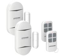 LACORAMO Door Alarm Sensor - Premium Quality - Wireless Magnetically Triggered Window Alarm, 130 db Siren Security Entry Burglar Alert with 2 Remote Controls for Protecting Kids Safety, Home, Shop