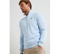 Lacoste 1/4 Zip Regular Fit High Neck Knitted Jumper - Light Blue, Light Blue, Size L, Men Light Blue