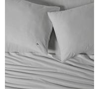 Lacoste 100% Cotton Percale 2-Piece Pair Pillowcase Set - Cool, Crisp, Matte, and Durable, Oeko-Tex Certified - Solid, Micro Chip, Standard