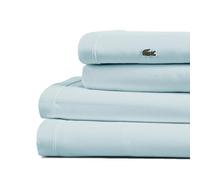 Lacoste 100% Cotton Percale Light Aqua California King Duvet Cover Set