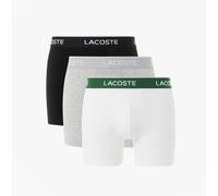Lacoste 3 Pack Boxer Briefs Mens Boxer Briefs Black/White/Silver Chine - Large