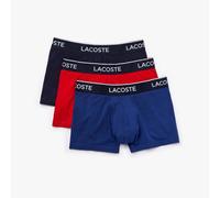 Lacoste 3 Pack Casual Boxer Trunks - Navy / Red Methylene / Blue