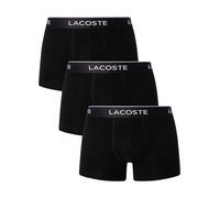 Lacoste 3 Pack Casual Trunks, Black - M