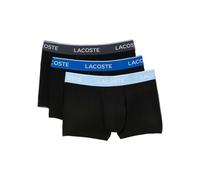 Lacoste 3-Pack Contrasting Waistband Casual Boxer Trunks, Navy - Medium